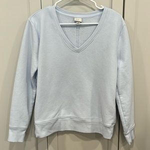 a new day Super Soft Light Blue V Neck Sweatshirt Sz:M (Buy Now Only) No Offers
